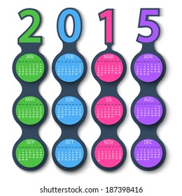 Illustration of Illustration of Calendar 2015 metaball vector background
