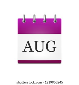 illustration of the calendar in August