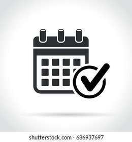 Illustration Of Calendar With Check Mark Icon