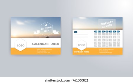 illustration of calendar february 2018 vector