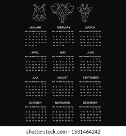 illustration of calendar flat background