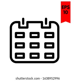 illustration of calendar flat icon