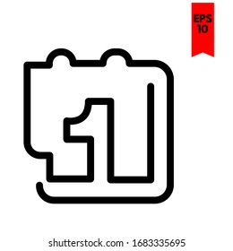 illustration of calendar flat icon