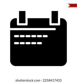 illustration of calendar glyph icon