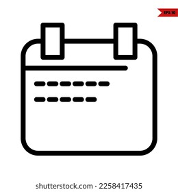 illustration of calendar glyph icon