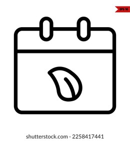 illustration of calendar glyph icon