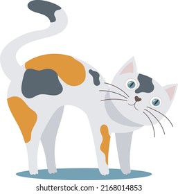 Illustration Calico Cat Stock Vector (Royalty Free) 2168014853 ...