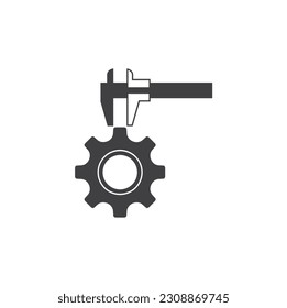 ilustración de la pinza y el engranaje, arte vectorial.
