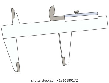 Herramienta de calibre de ilustración aislada en fondo blanco