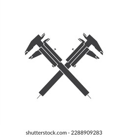 illustration of caliper, a tool used to measure the dimensions of an object.