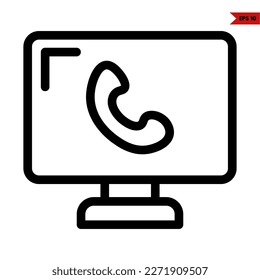 illustration of call line icon 