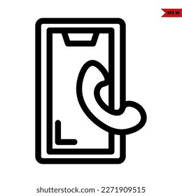 illustration of call line icon 