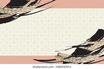 Ilustración del material de fondo táctil de tinta caligráfica