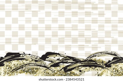 Illustration of calligraphy ink touch background material