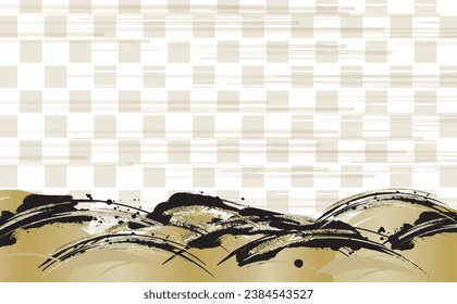 Illustration of calligraphy ink touch background material