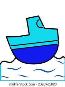 illustration of a calm sailing ship