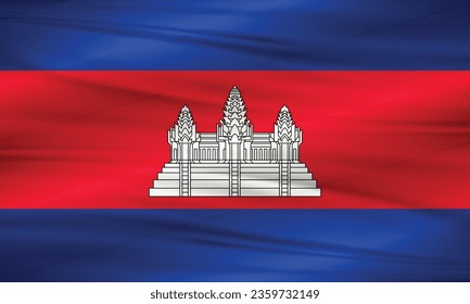 Illustration of Cambodia Flag and Editable Vector of Cambodia Country Flag