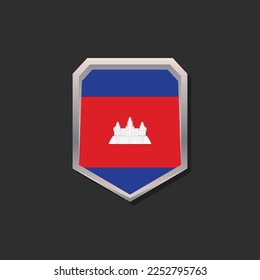 Illustration of Cambodia flag Template