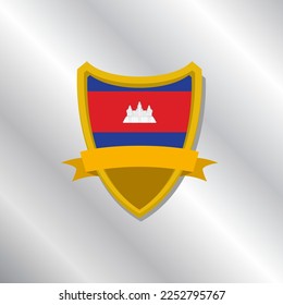Illustration of Cambodia flag Template