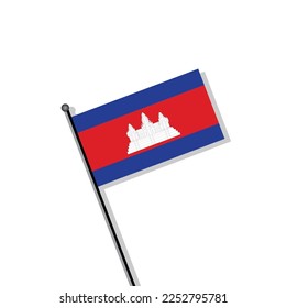Illustration of Cambodia flag Template