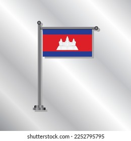 Illustration of Cambodia flag Template