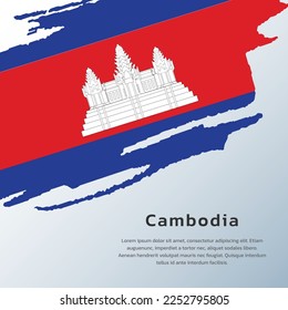 Illustration of Cambodia flag Template