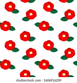 Illustration of camellia seamless pattern