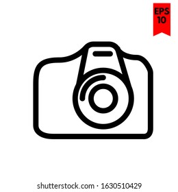 illustration of camera flat icon