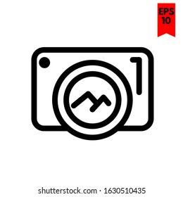 illustration of camera flat icon