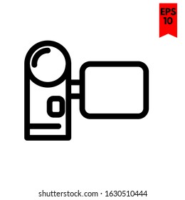illustration of camera flat icon