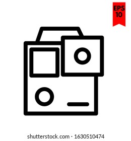 illustration of camera flat icon