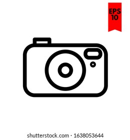 illustration of camera flat icon