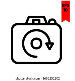 illustration of camera flat icon
