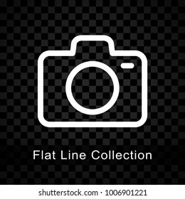 Illustration of camera icon on checkered background