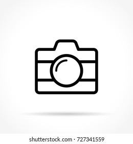 Illustration of camera icon on white background