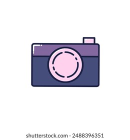 Illustration of a camera icon vector design with a simple and elegant appearance