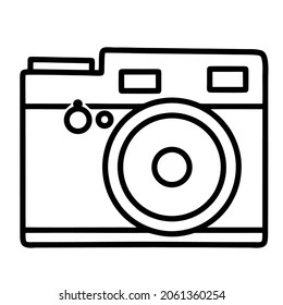 Illustration of camera icon vector thin line style