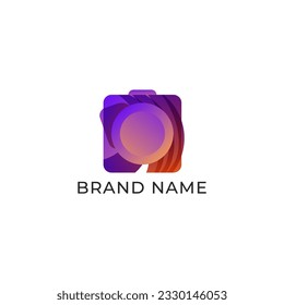 ILLUSTRATION CAMERA. LENS LOGO ICON DESIGN VECTOR GRADIENT COLOR GOOD FOR APPLICATION CAMERA, PHOTO