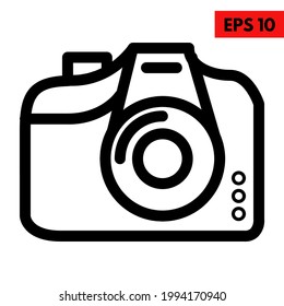 Illustration of camera line icon