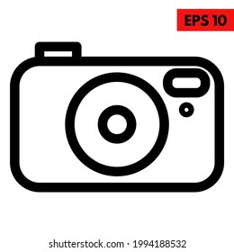 Illustration of camera line icon