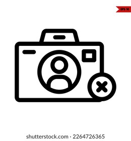 illustration of camera line icon