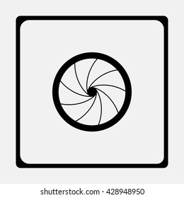 Illustration of camera shutter.