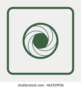 Illustration of camera shutter.