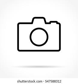 Illustration of camera thin line icon design