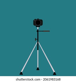 illustration of camera and tripod photographer vector design