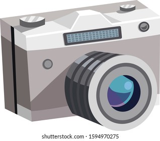 Illustration of camera, with white background vector