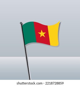 Illustration of Cameroon flag Template