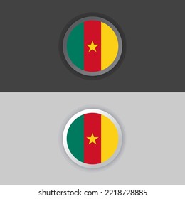 Ilustración de la plantilla de bandera de Camerún