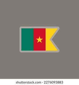 Illustration of Cameroon flag Template