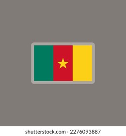 Illustration of Cameroon flag Template